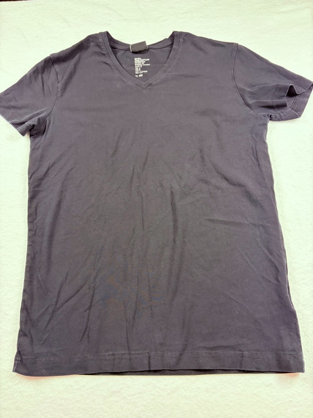 H&M Men's V-Neck T-Shirt - Dark Gray